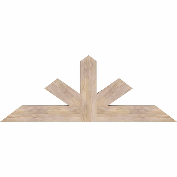 Ekena Millwork Saratoga Smooth Timber Gable Bracket, Douglas Fir, 60"W x 22"H x 3 1/2"D x 5 1/2"F, 9/12 Pitch GBW060X22X0406SAR00SDF - main